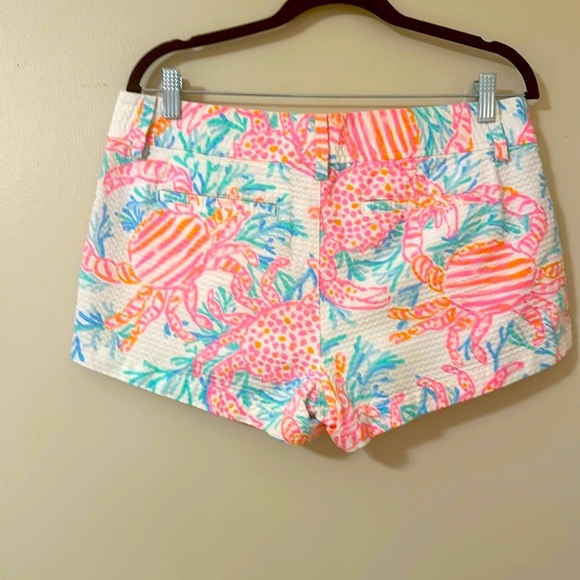 Lilly Pulitzer Womens Walsh Short Resort White Getting Steamy Print Sz 10 Preppy - Picture 2 of 8